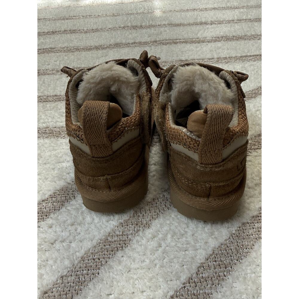 UGG Unisex Lowmel Sneakers Toddler Chestnut Suede Sheepskin Size US 7/EU 23.5 - Picture 3 of 14